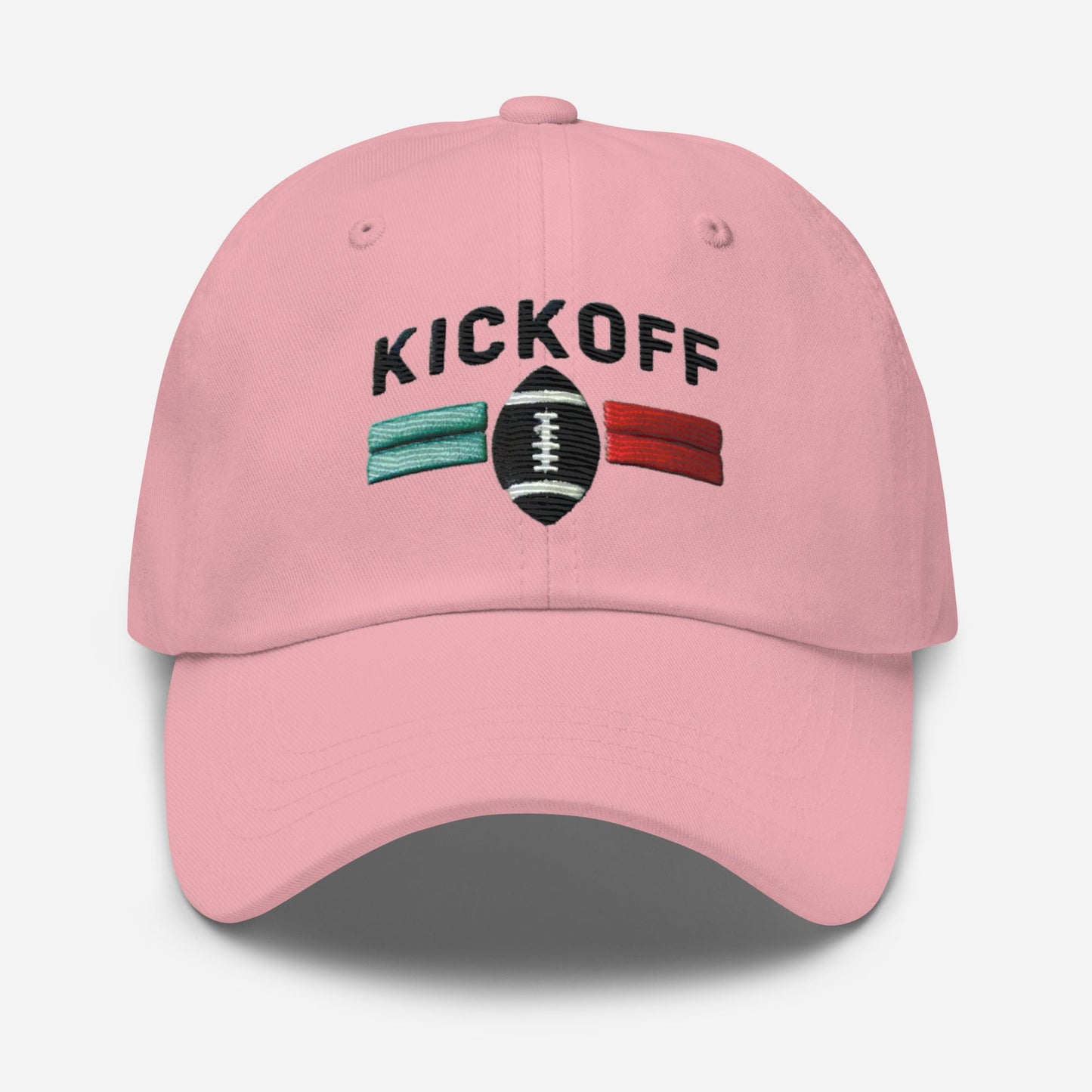 Embroidered "Football Kickoff" Dad Hat – Low Profile, Adjustable Strap & Curved Visor