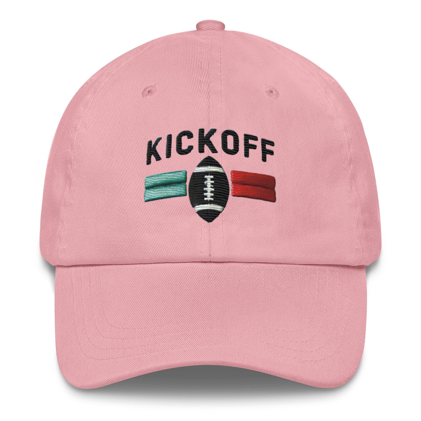 Embroidered "Football Kickoff" Dad Hat – Low Profile, Adjustable Strap & Curved Visor