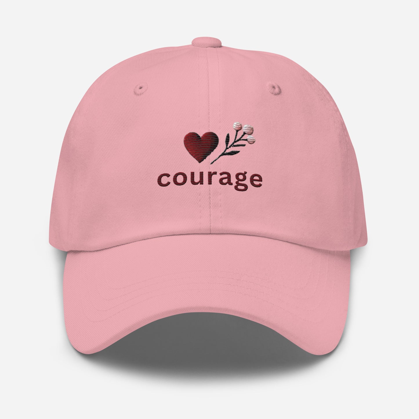 Embroidered 'Courage' Dad Hat – Adjustable Low Profile Empower Uplifting Hat