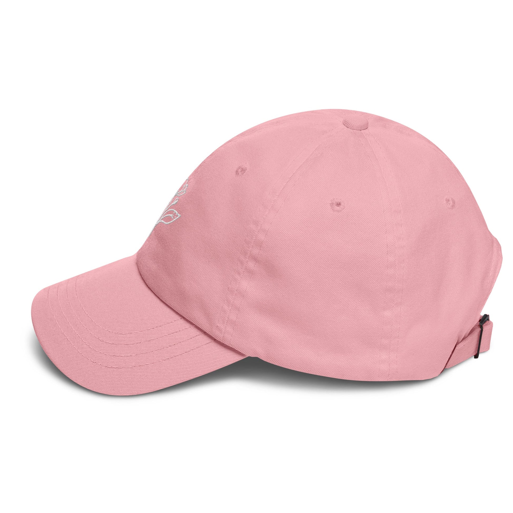 Minimalist Embroidered Floral Line Art Dad Hat