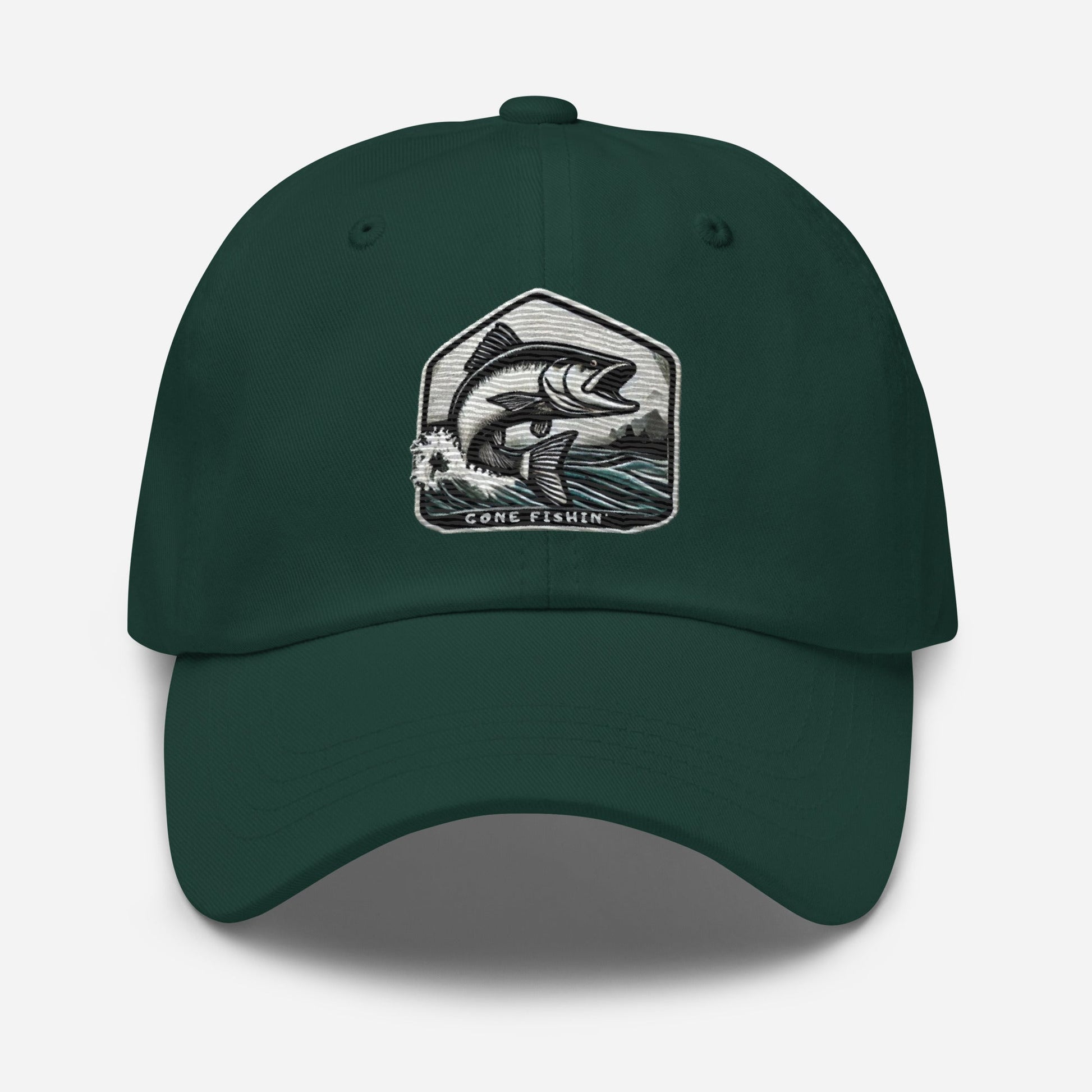 Embroidered Gone Fishin' Dad Hat