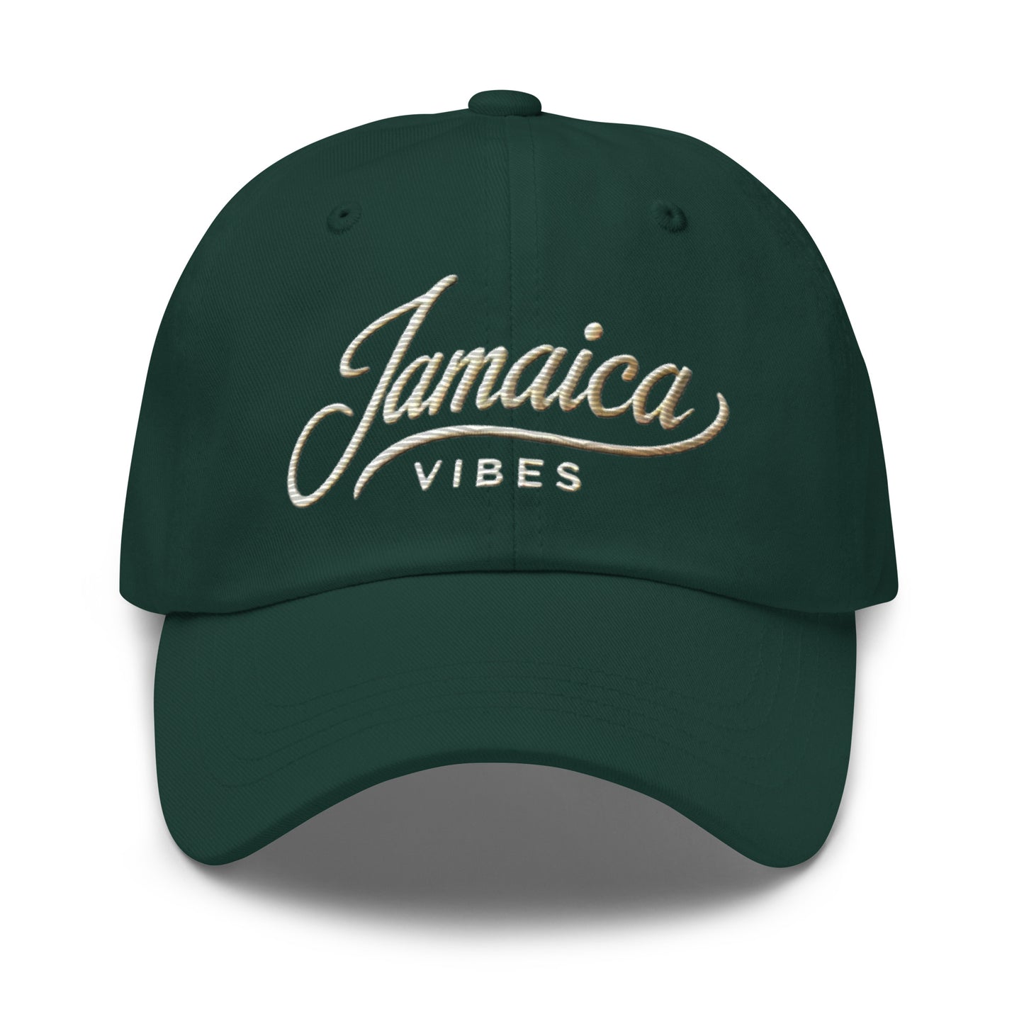 Embroidered 'Jamaican Vibes' Dad Hat – Adjustable Low Profile Vacation Cap Vacation Destination Hat