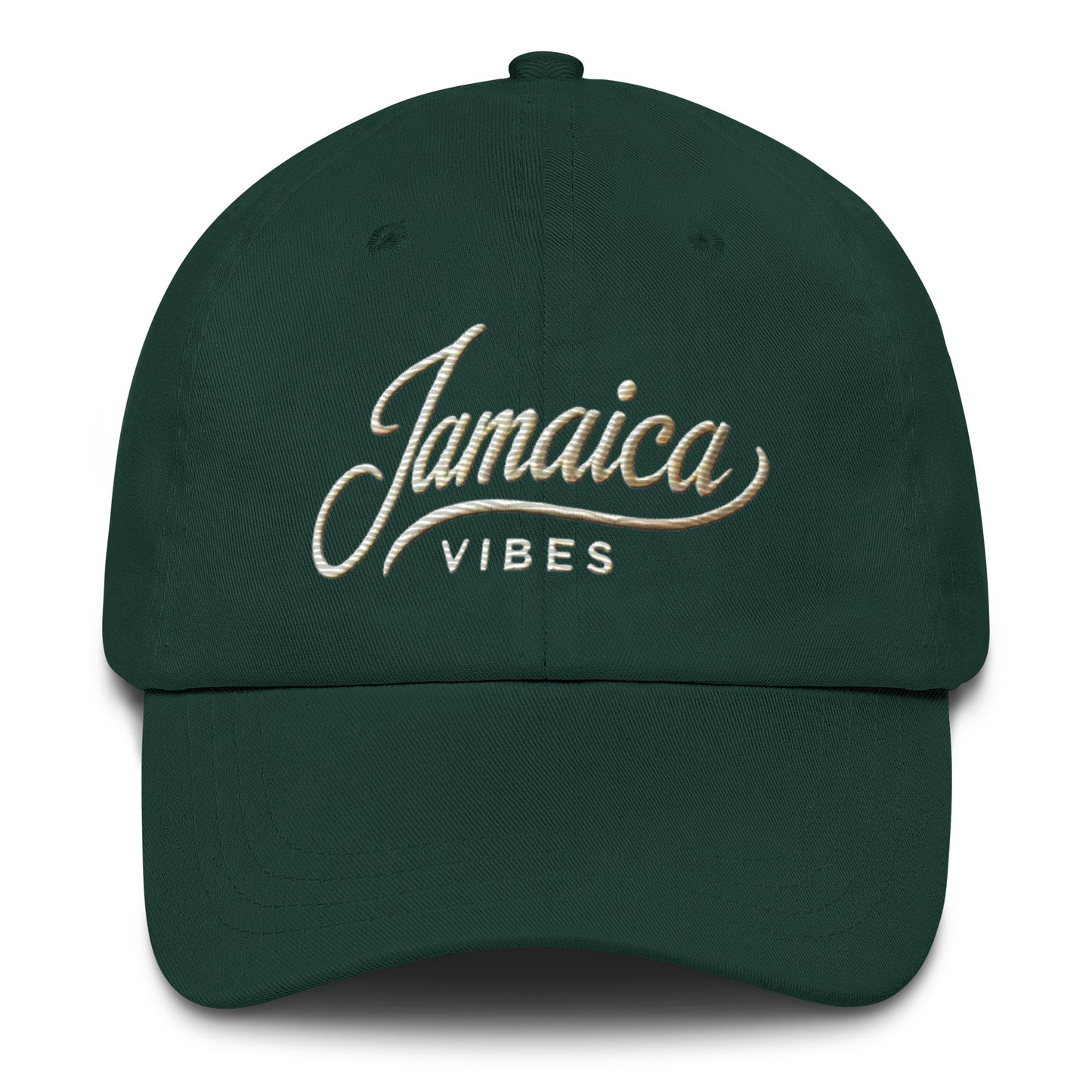 Embroidered 'Jamaican Vibes' Dad Hat – Adjustable Low Profile Vacation Cap Vacation Destination Hat