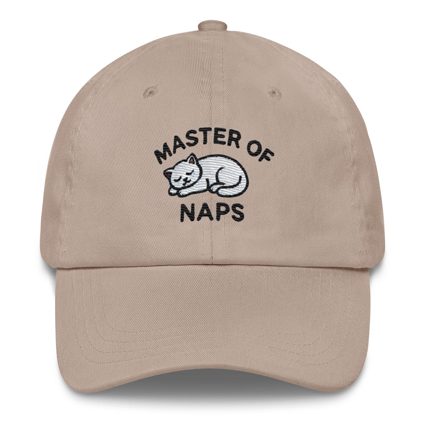 Embroidered Cat Hat Master of Naps Funny Humor Dad hat