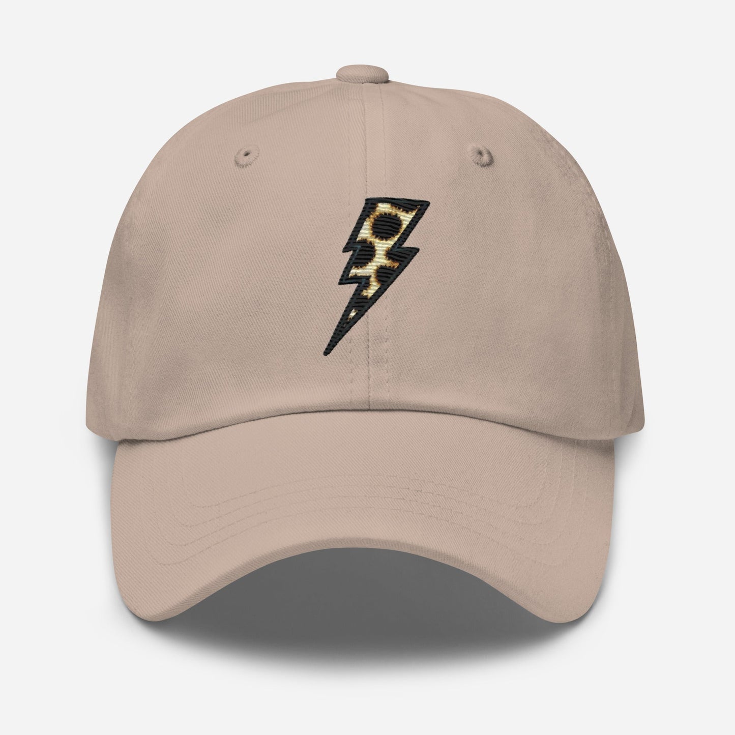 Animal Print Embroidered Lightning Bolt Dad Hat - Low Profile Adjustable Cap Great Casual Hat Great Gift