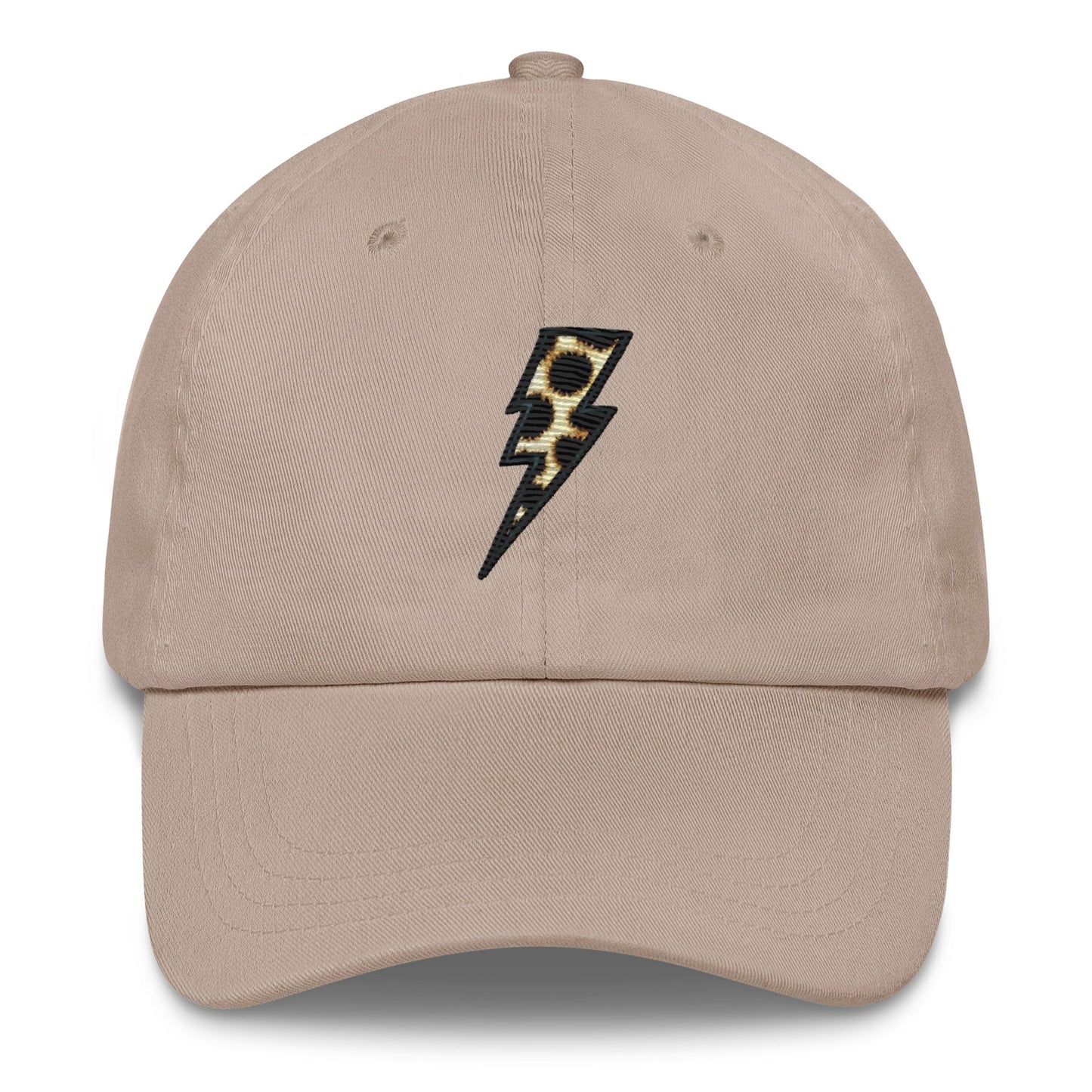 Animal Print Embroidered Lightning Bolt Dad Hat - Low Profile Adjustable Cap Great Casual Hat Great Gift