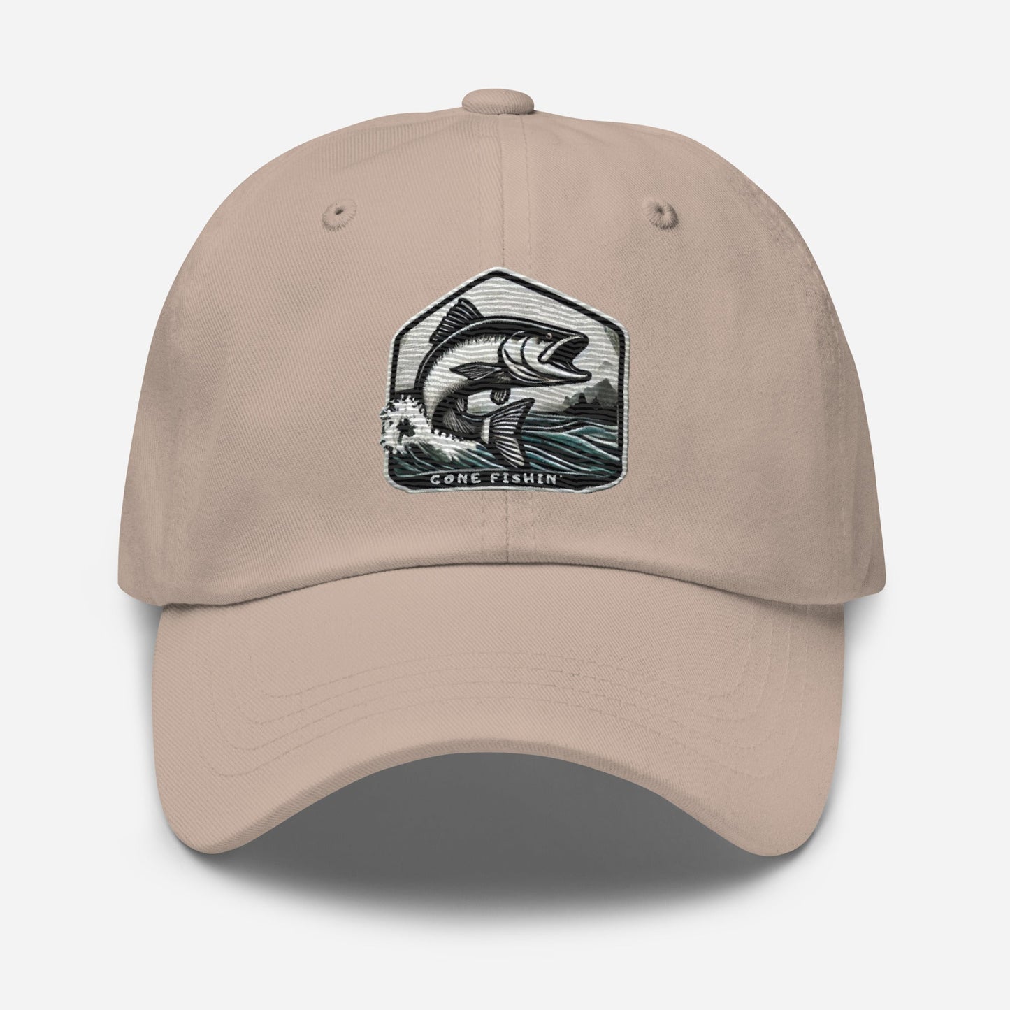 Embroidered Gone Fishin' Dad Hat