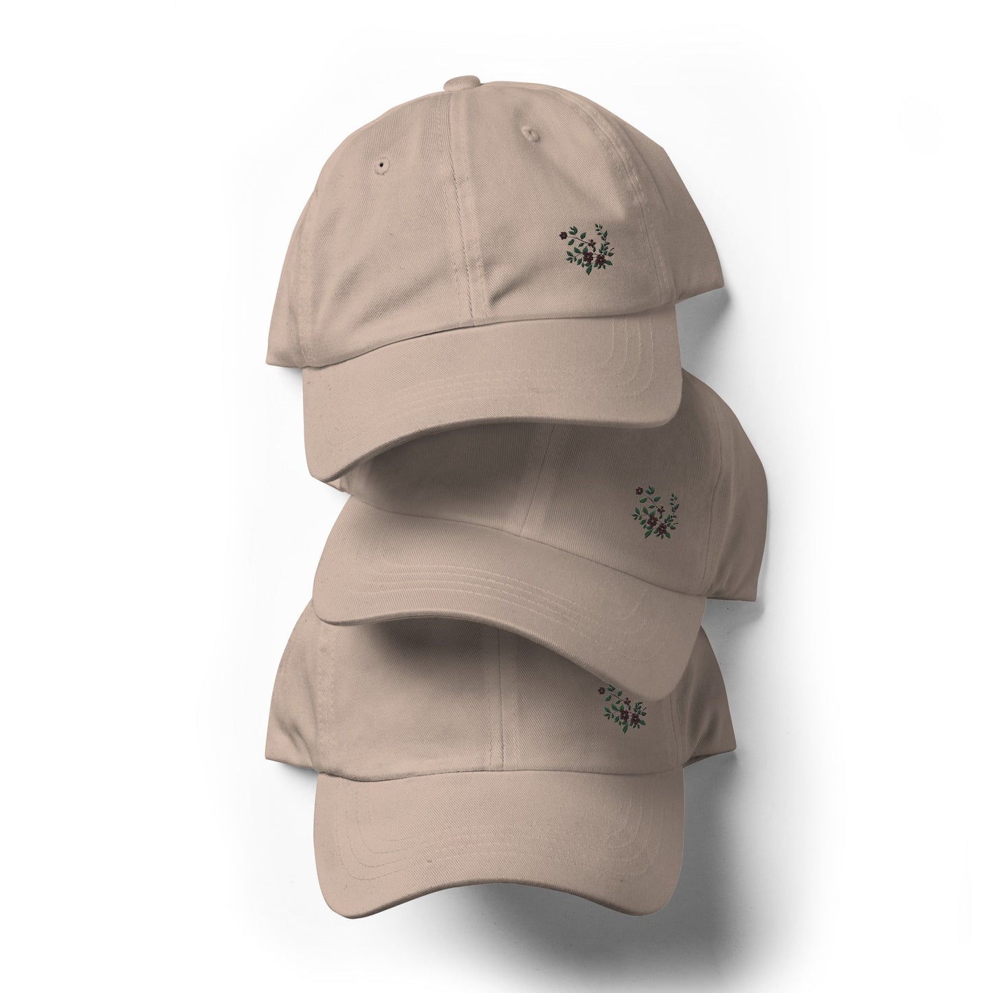 Flower Vine Embroidered Dad Hat