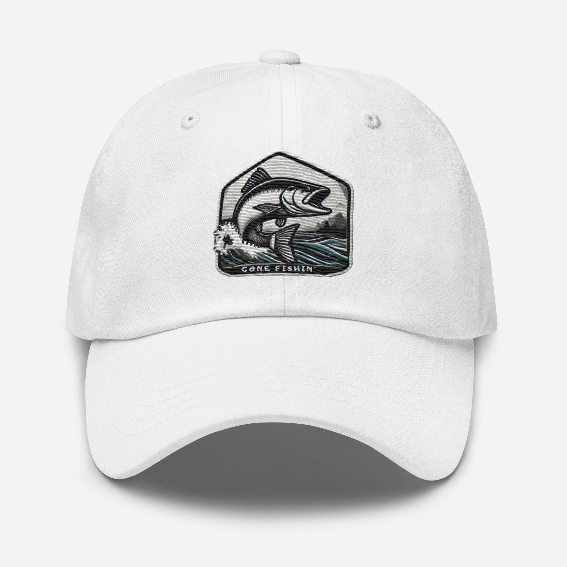 Embroidered Gone Fishin' Dad Hat