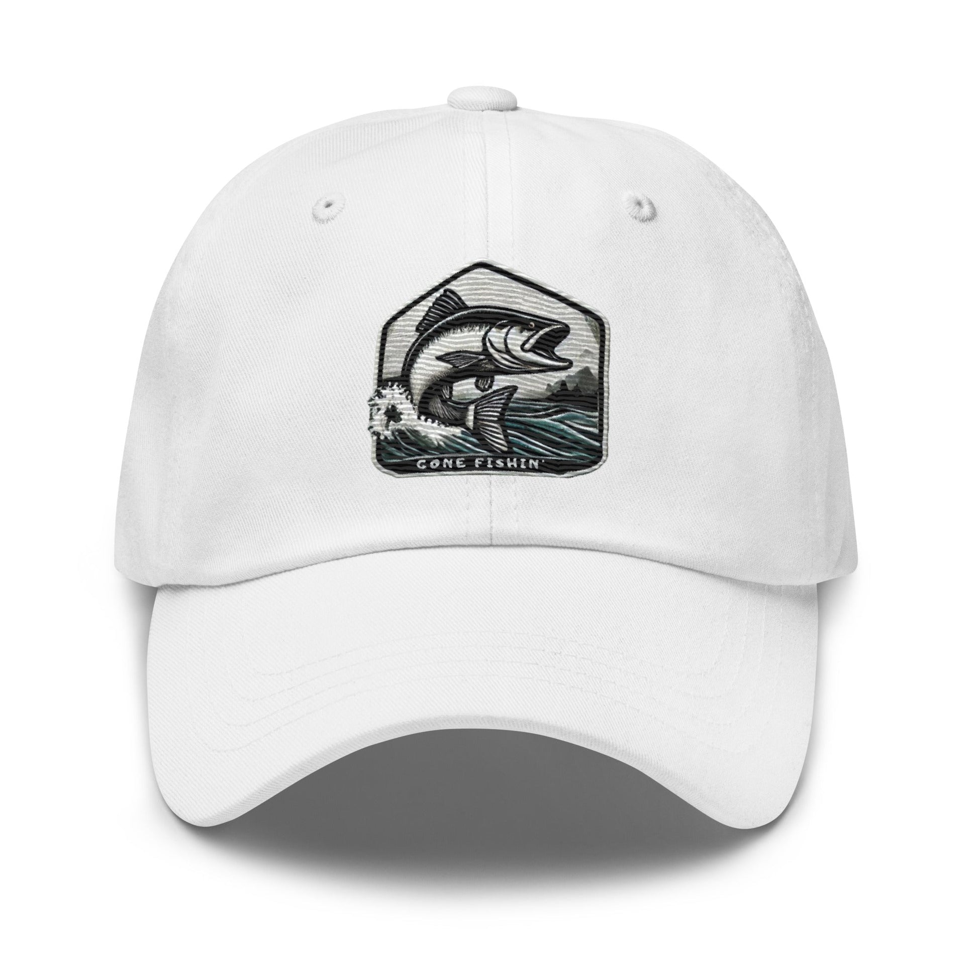 Embroidered Gone Fishin' Dad Hat