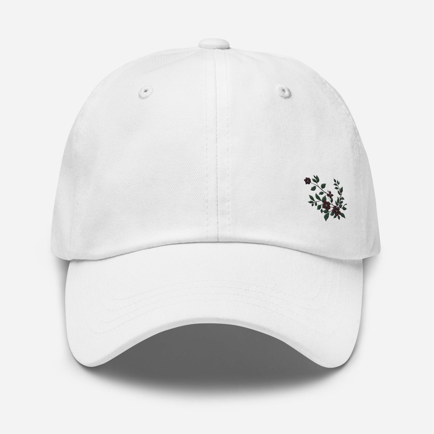 Flower Vine Embroidered Dad Hat