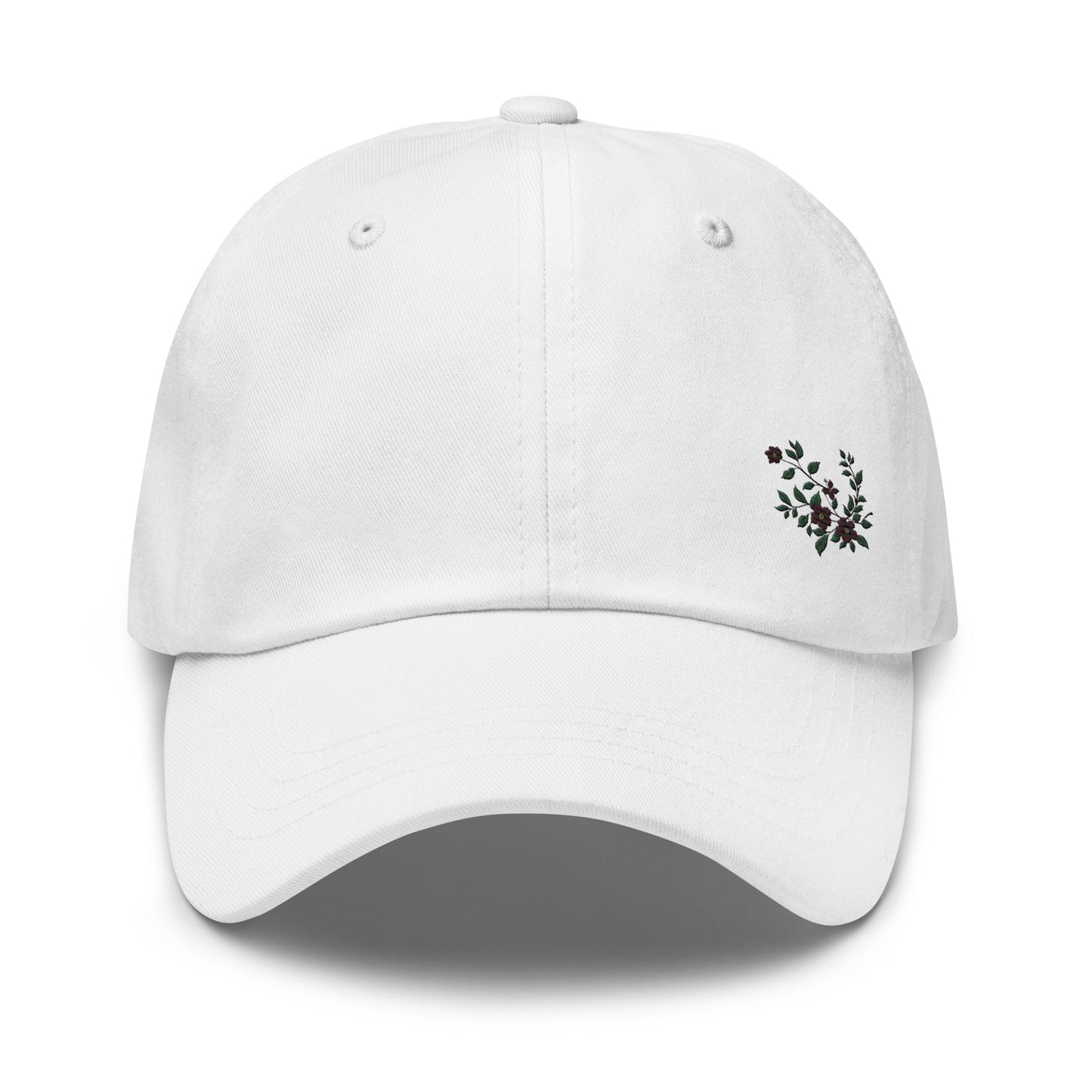 Flower Vine Embroidered Dad Hat