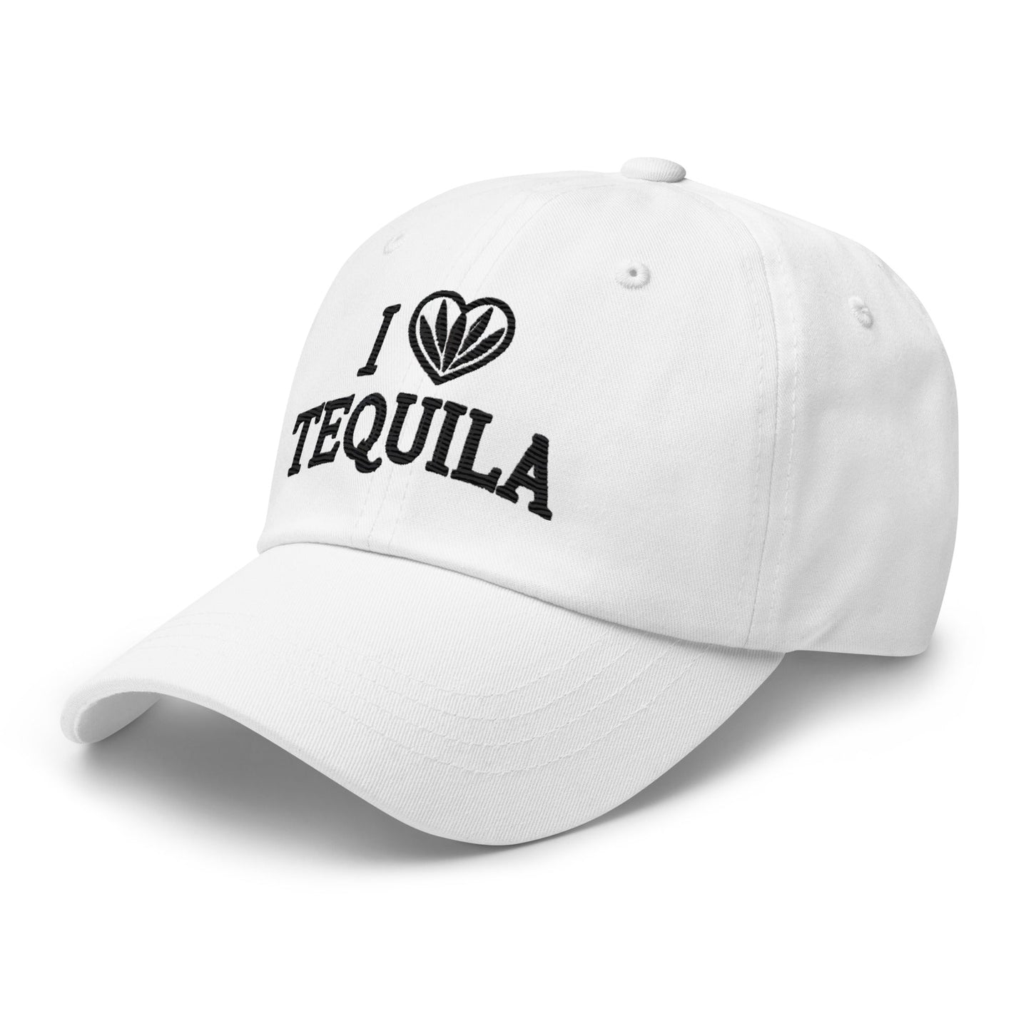 I Love Tequila Embroidered Dad Hat: Low-Profile, Adjustable & Comfortable Party Hat Great Gift Idea