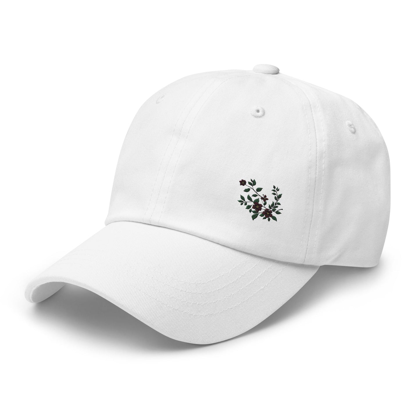 Flower Vine Embroidered Dad Hat