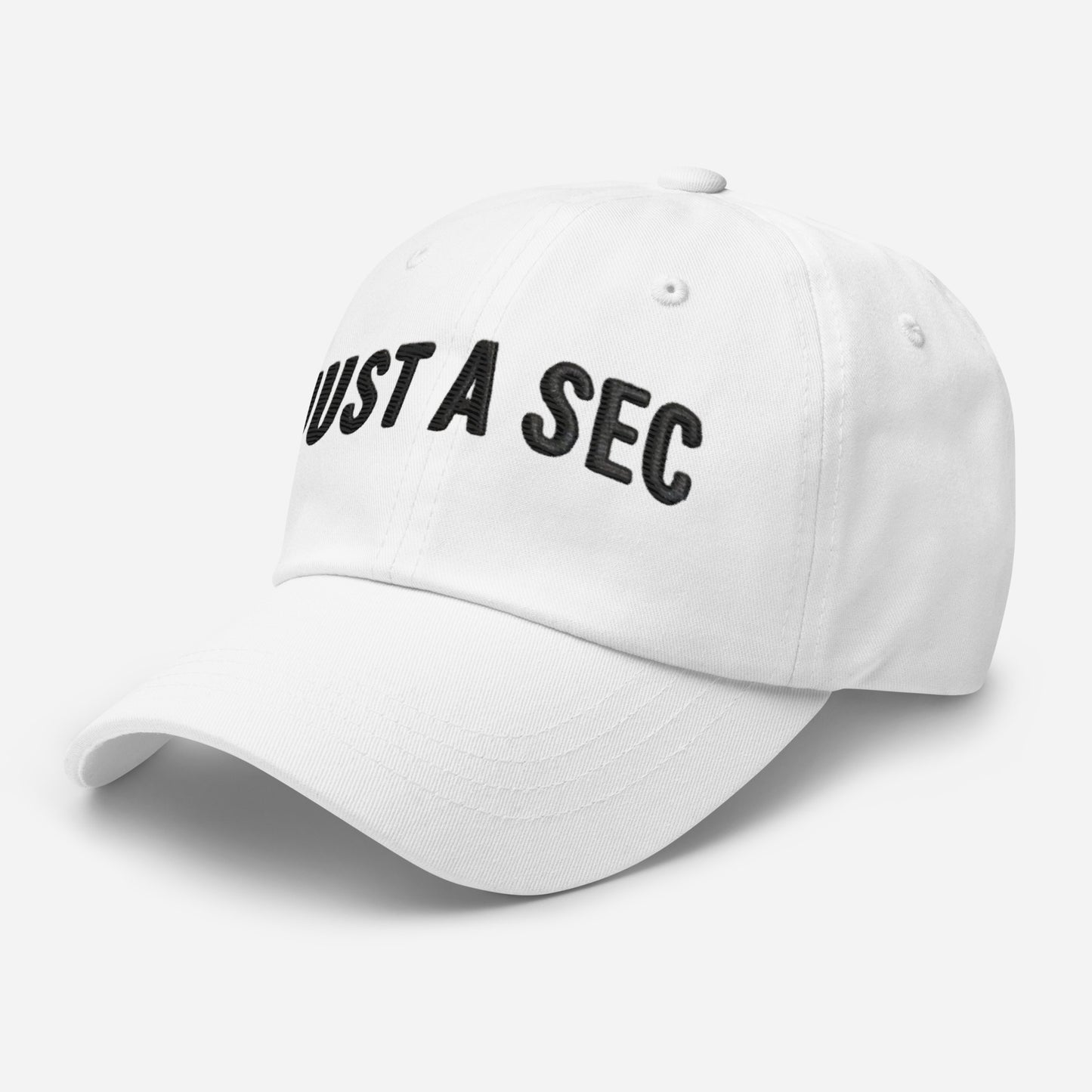 Embroidered "Just A Sec" Dad Hat – Comfortable & Classic for Sunny Days