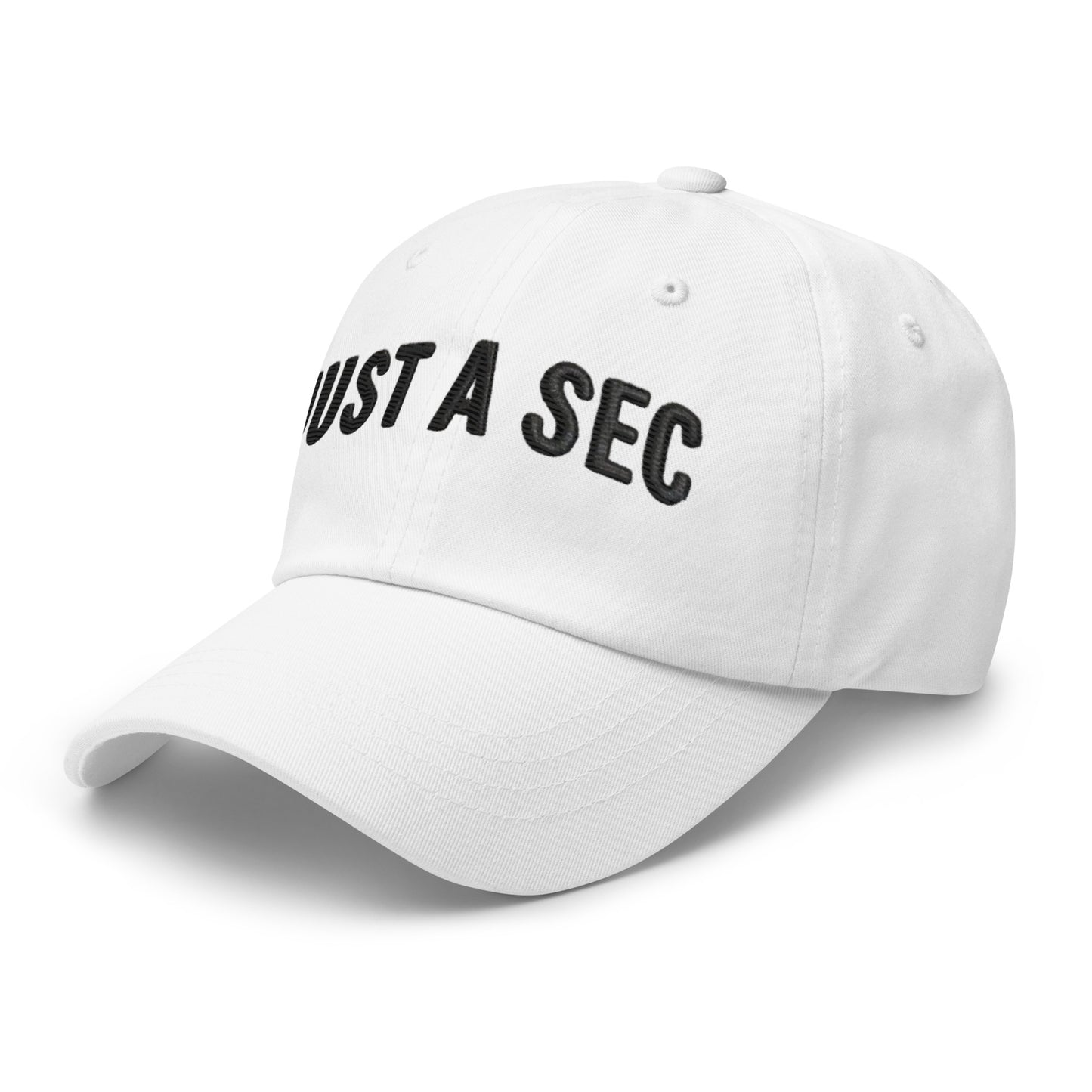 Embroidered "Just A Sec" Dad Hat – Comfortable & Classic for Sunny Days