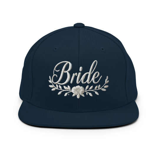 Trendy Embroidered Snap Back Bride Hat