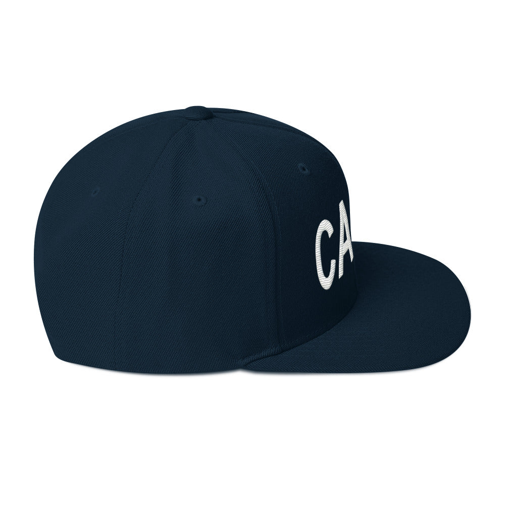 Cali Embroidered California Trucker Cap. Classic Fit Flat Brim