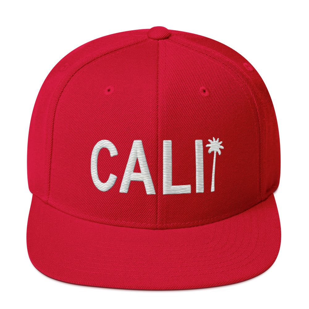 Cali Embroidered California Trucker Cap. Classic Fit Flat Brim