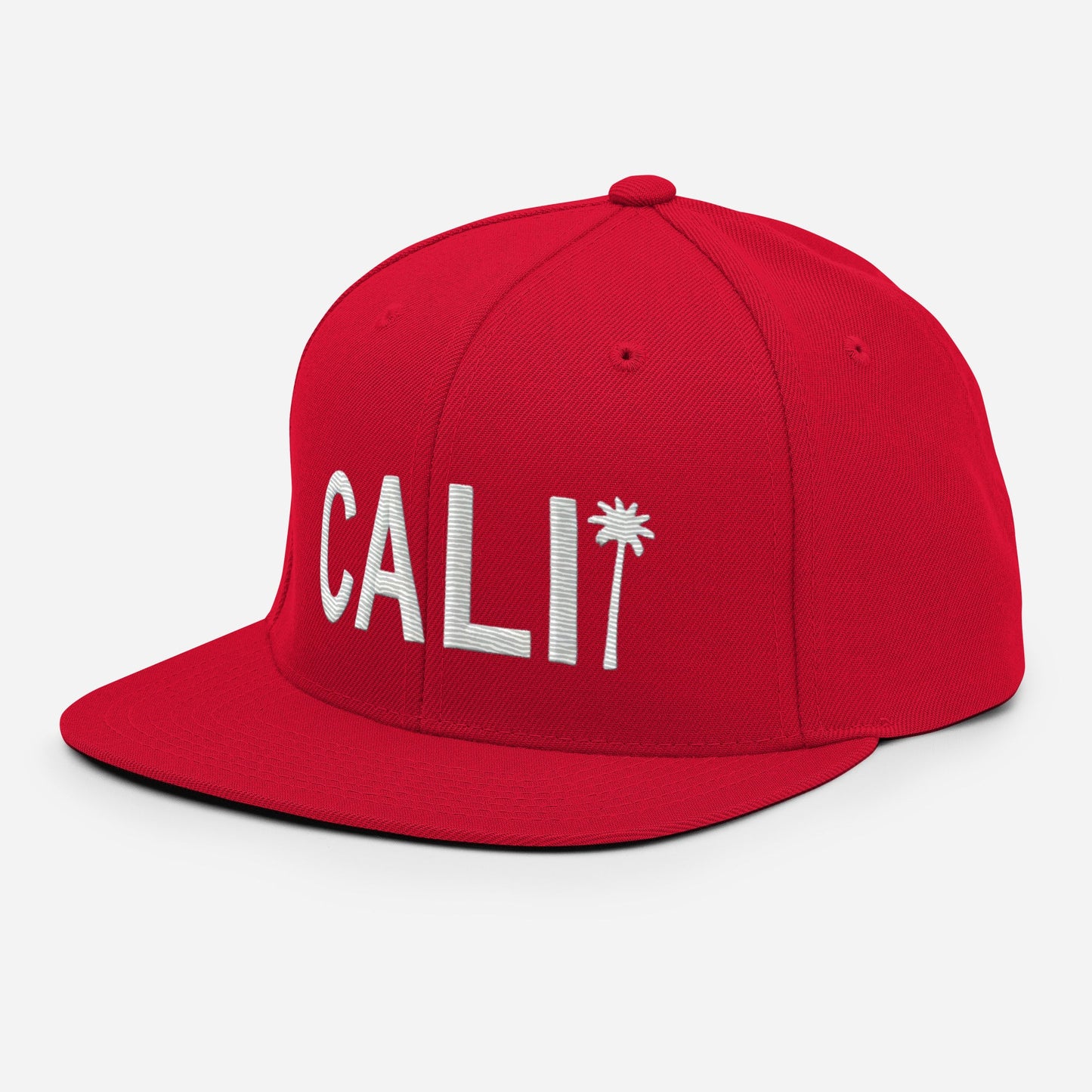 Cali Embroidered California Trucker Cap. Classic Fit Flat Brim