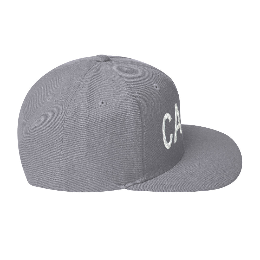 Cali Embroidered California Trucker Cap. Classic Fit Flat Brim