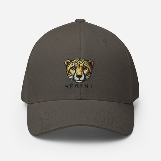 Cheetah Embroidered Wildlife  Structured Twill Cap