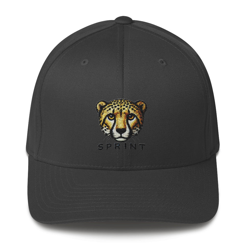 Cheetah Embroidered Wildlife  Structured Twill Cap