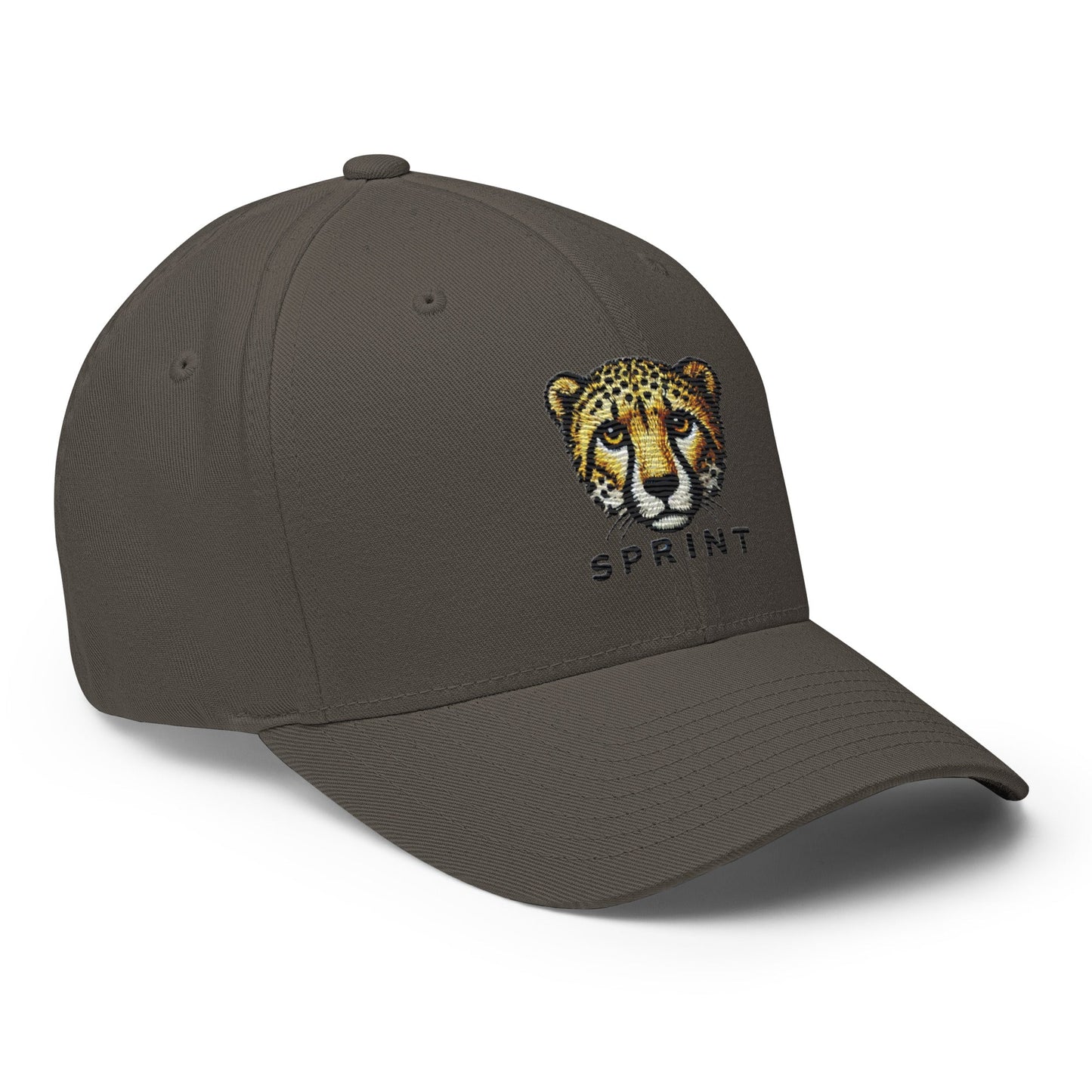 Cheetah Embroidered Wildlife  Structured Twill Cap