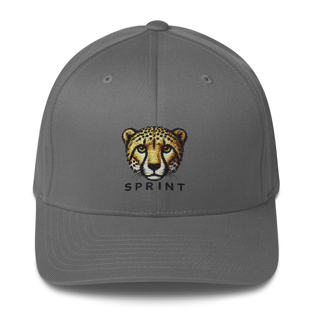 Cheetah Embroidered Wildlife  Structured Twill Cap