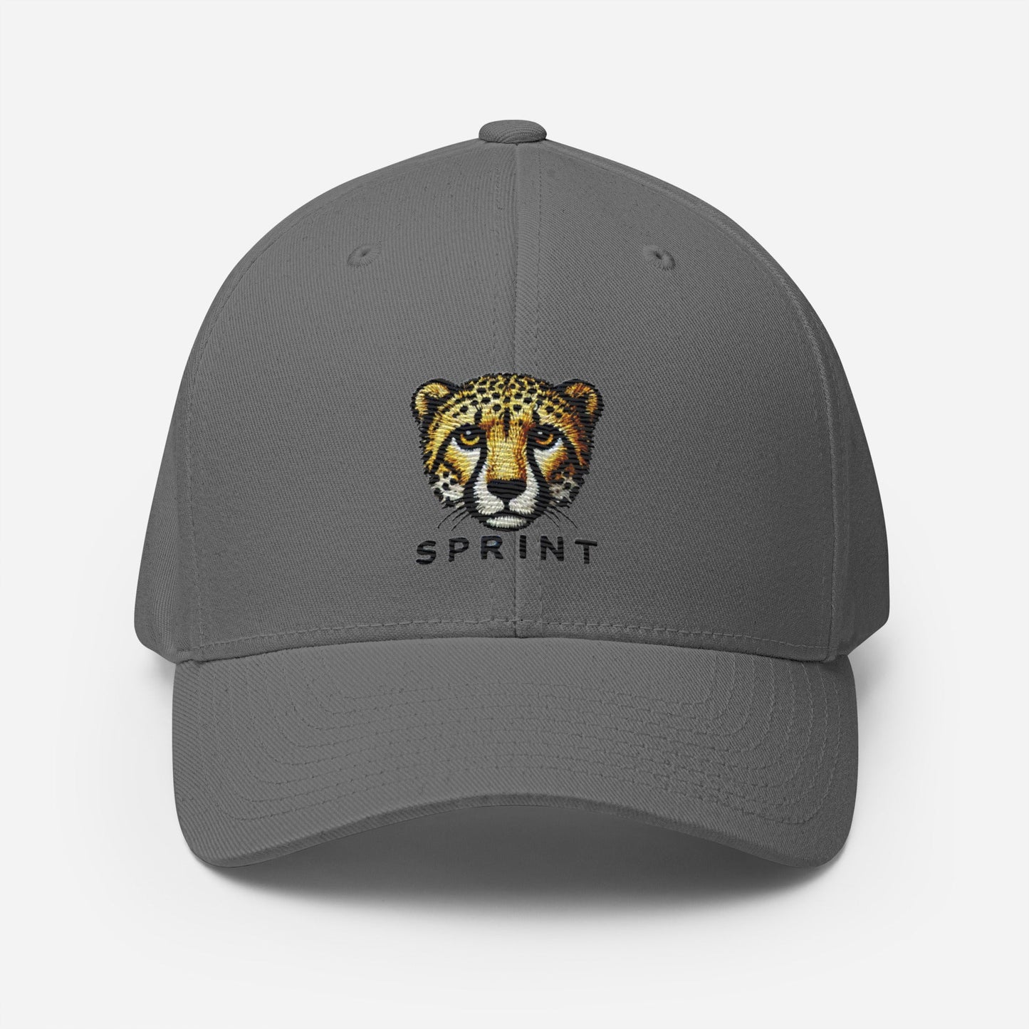 Cheetah Embroidered Wildlife  Structured Twill Cap