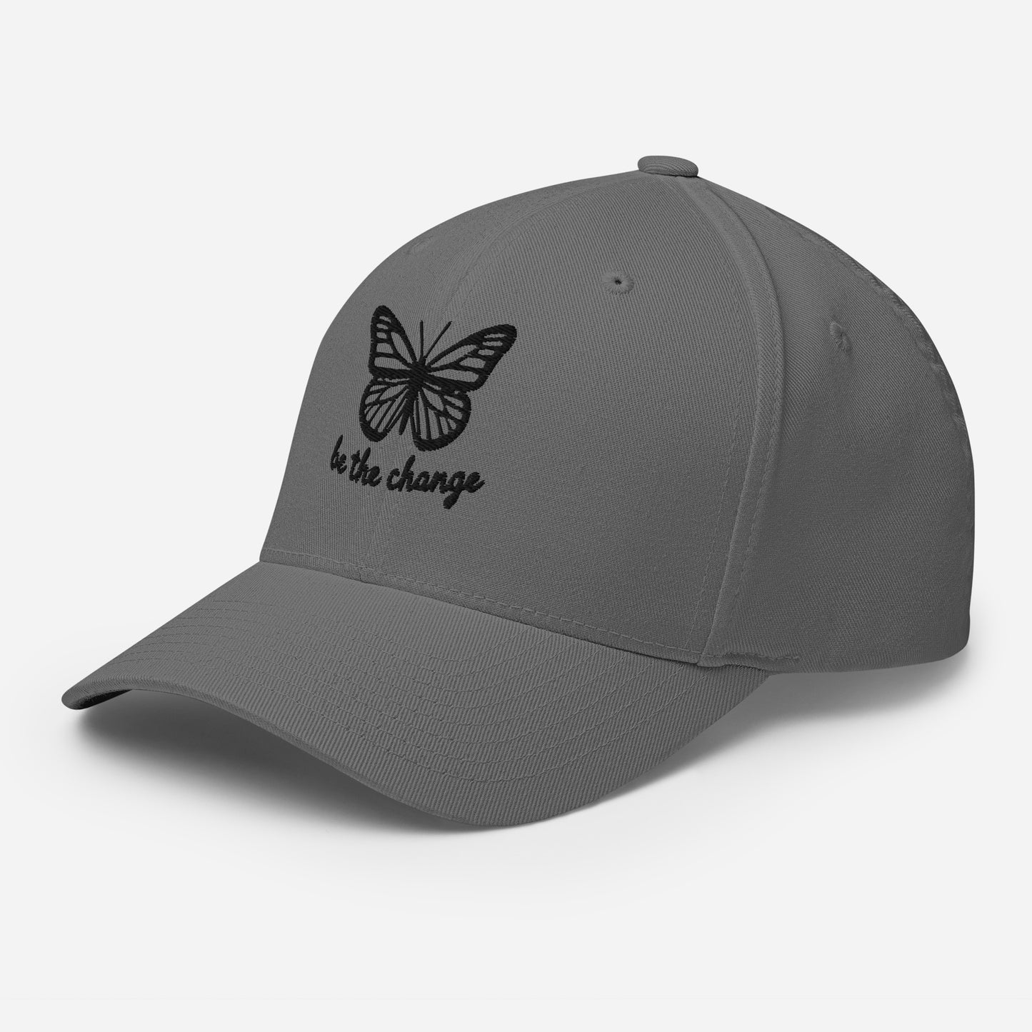 Embroidered 'Be The Change' Butterfly Graphic Twill Cap – Comfortable and Stylish