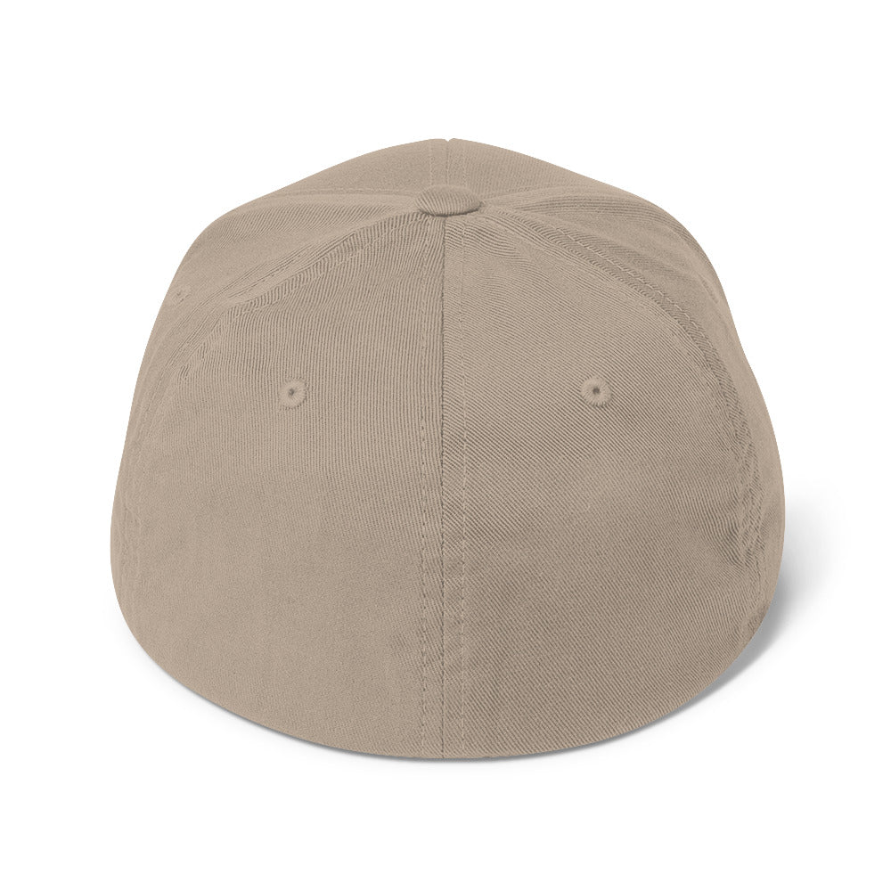 Untamed Badger Embroidered Structured Twill Cap. Stretch Fit Athletic Hat