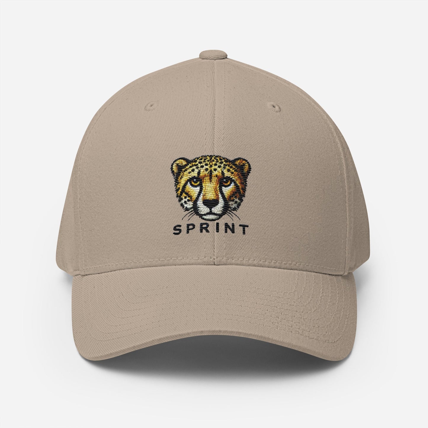 Cheetah Embroidered Wildlife  Structured Twill Cap