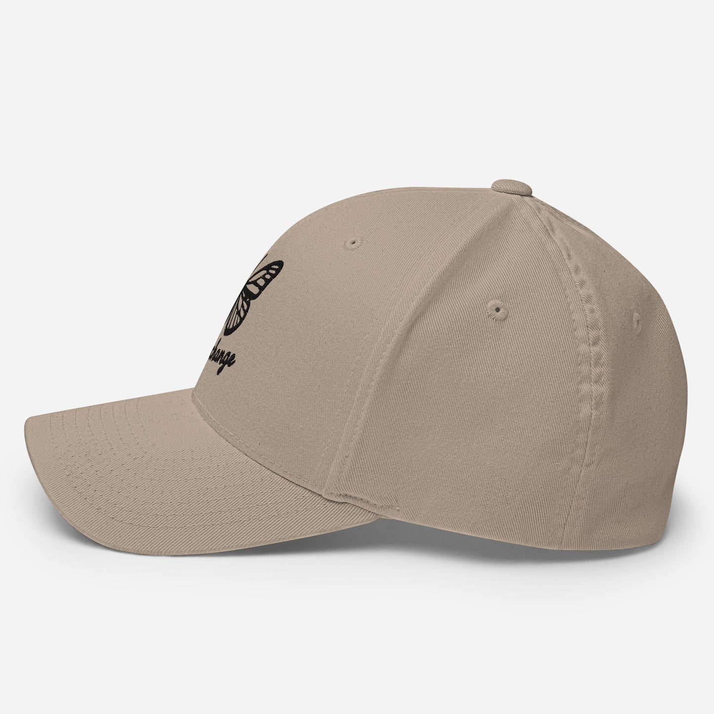 Embroidered 'Be The Change' Butterfly Graphic Twill Cap – Comfortable and Stylish