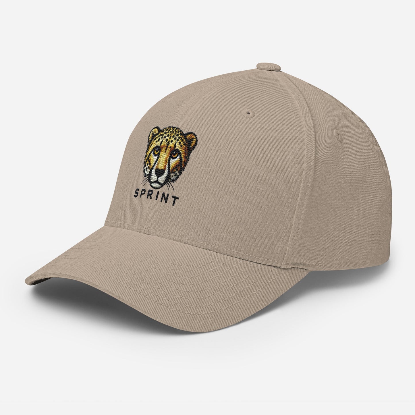 Cheetah Embroidered Wildlife  Structured Twill Cap