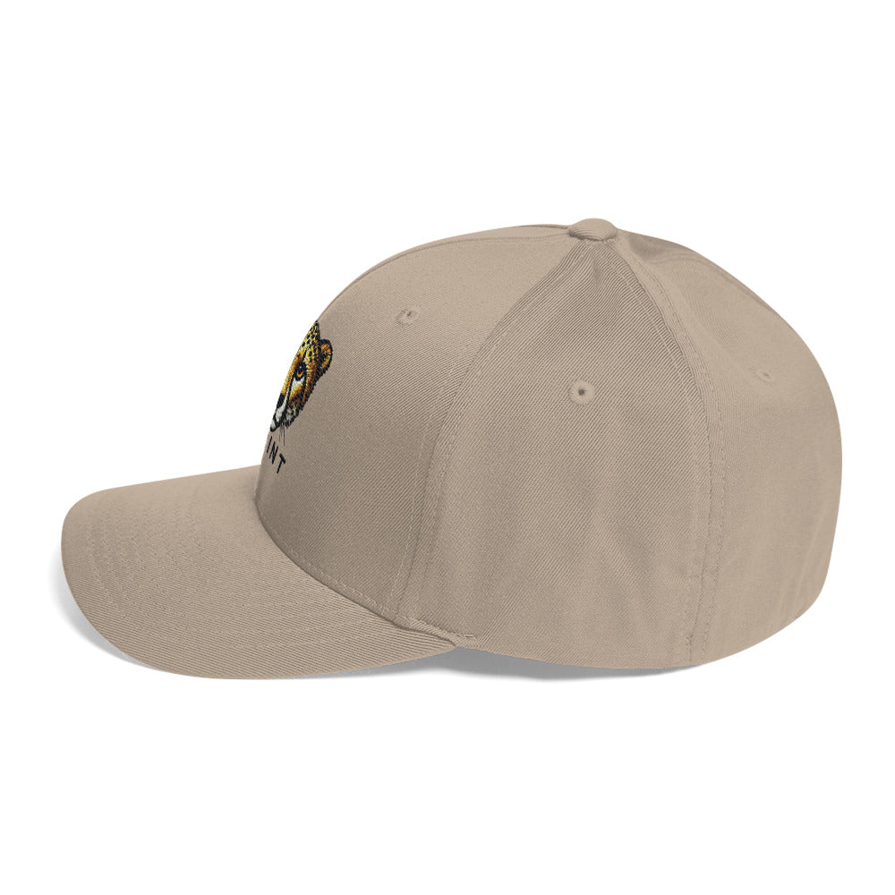 Cheetah Embroidered Wildlife  Structured Twill Cap