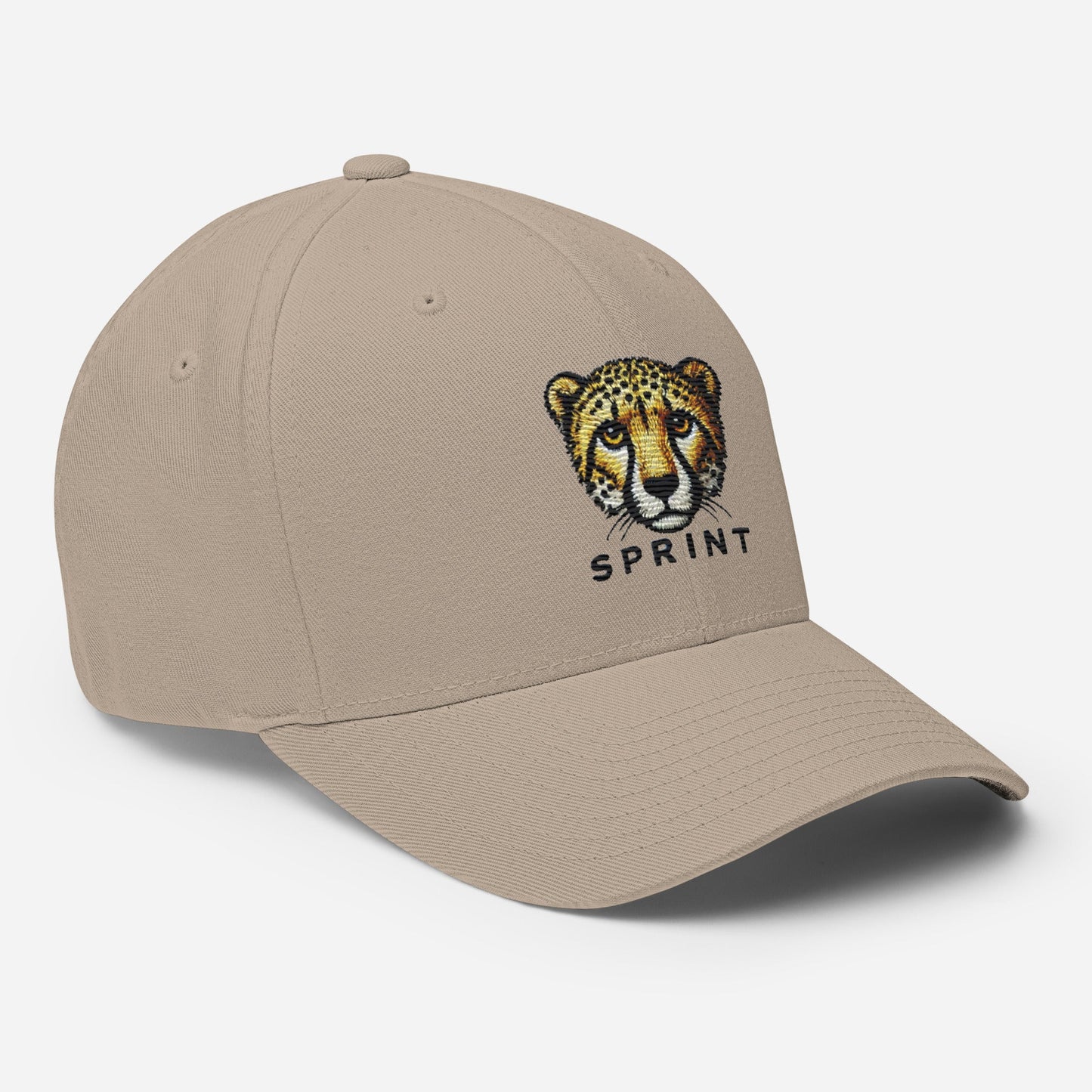 Cheetah Embroidered Wildlife  Structured Twill Cap