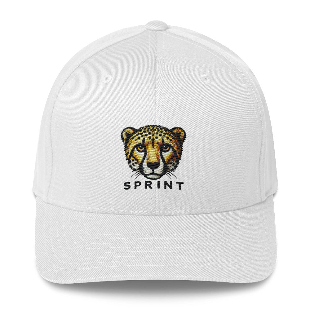 Cheetah Embroidered Wildlife  Structured Twill Cap