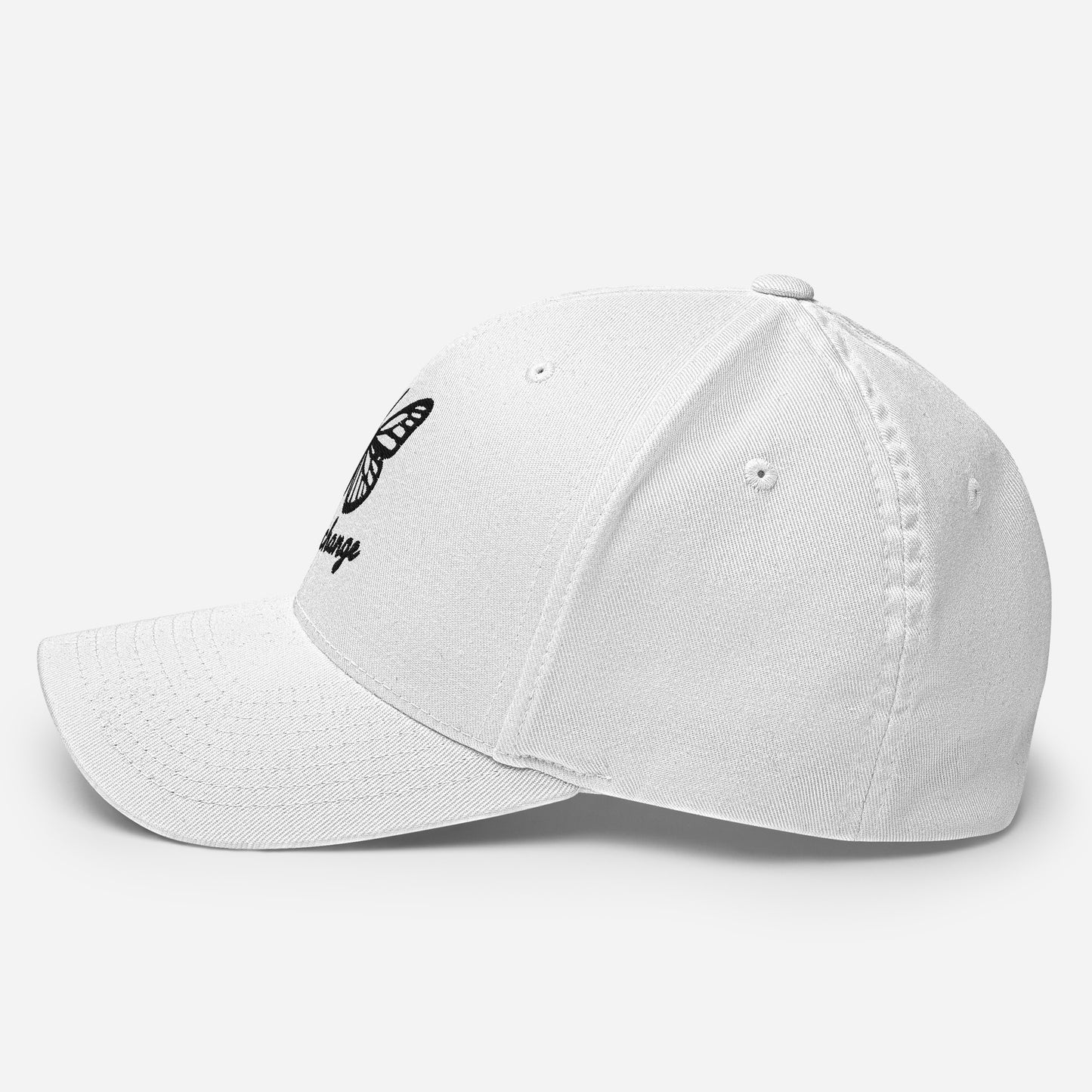 Embroidered 'Be The Change' Butterfly Graphic Twill Cap – Comfortable and Stylish