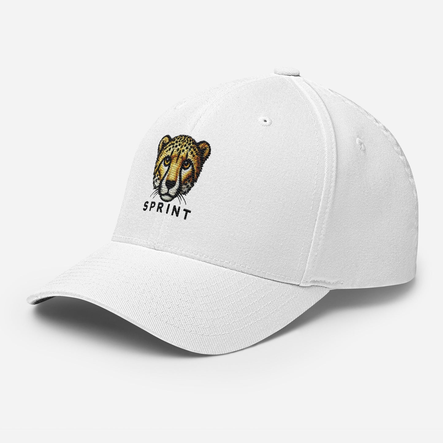 Cheetah Embroidered Wildlife  Structured Twill Cap