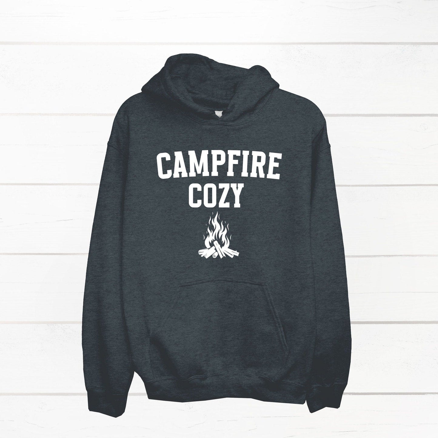 Campfire Life Cozy Camping Graphic Long Sleeve Pullover Hoodie Sweatshirt Mothers Day Gift Daughter Gift Bonfire Sweatshirt Camping Trip