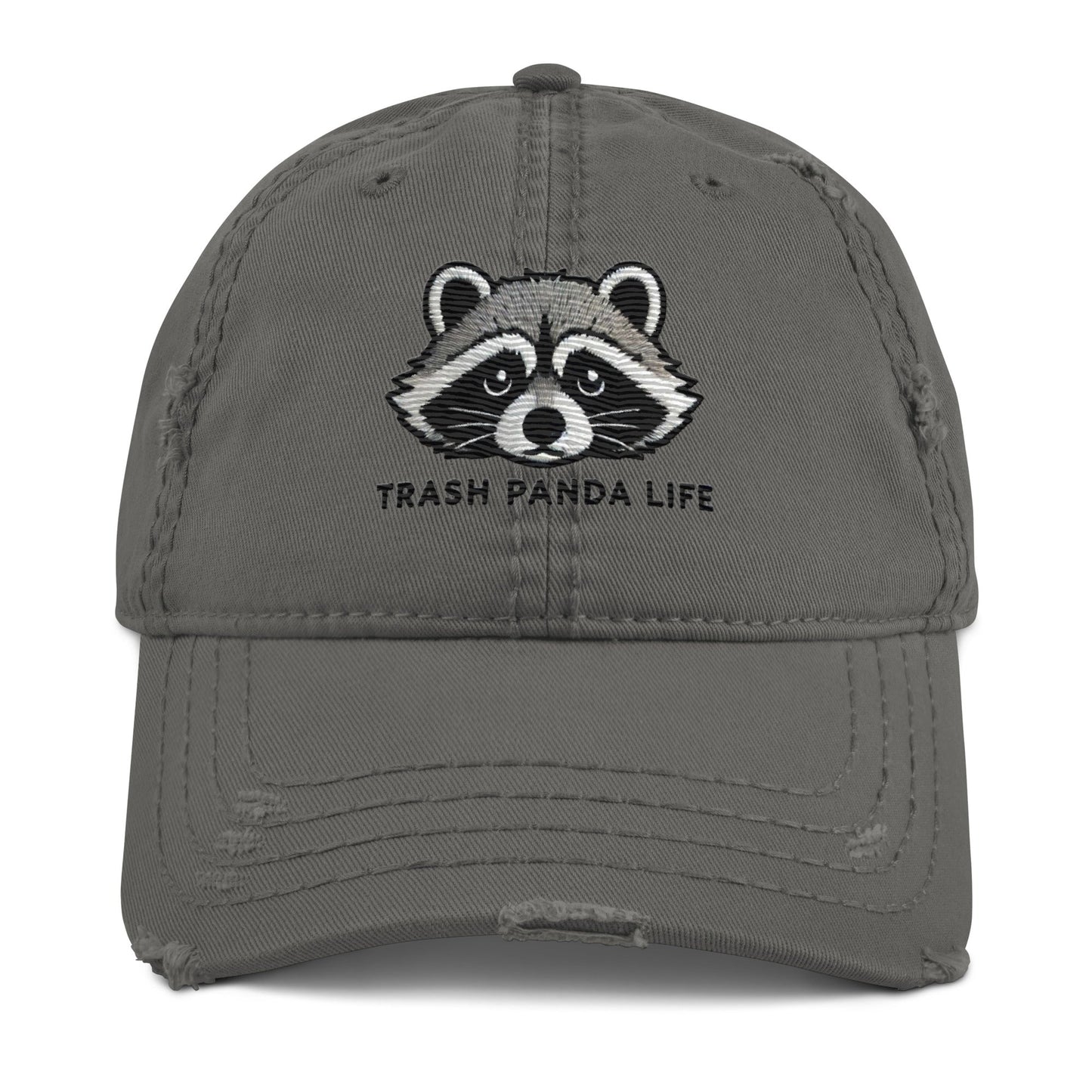 Embroidered Trash Panda Life Distressed Dad Hat – Edgy & Fun Wildlife Funny Stylish Hat