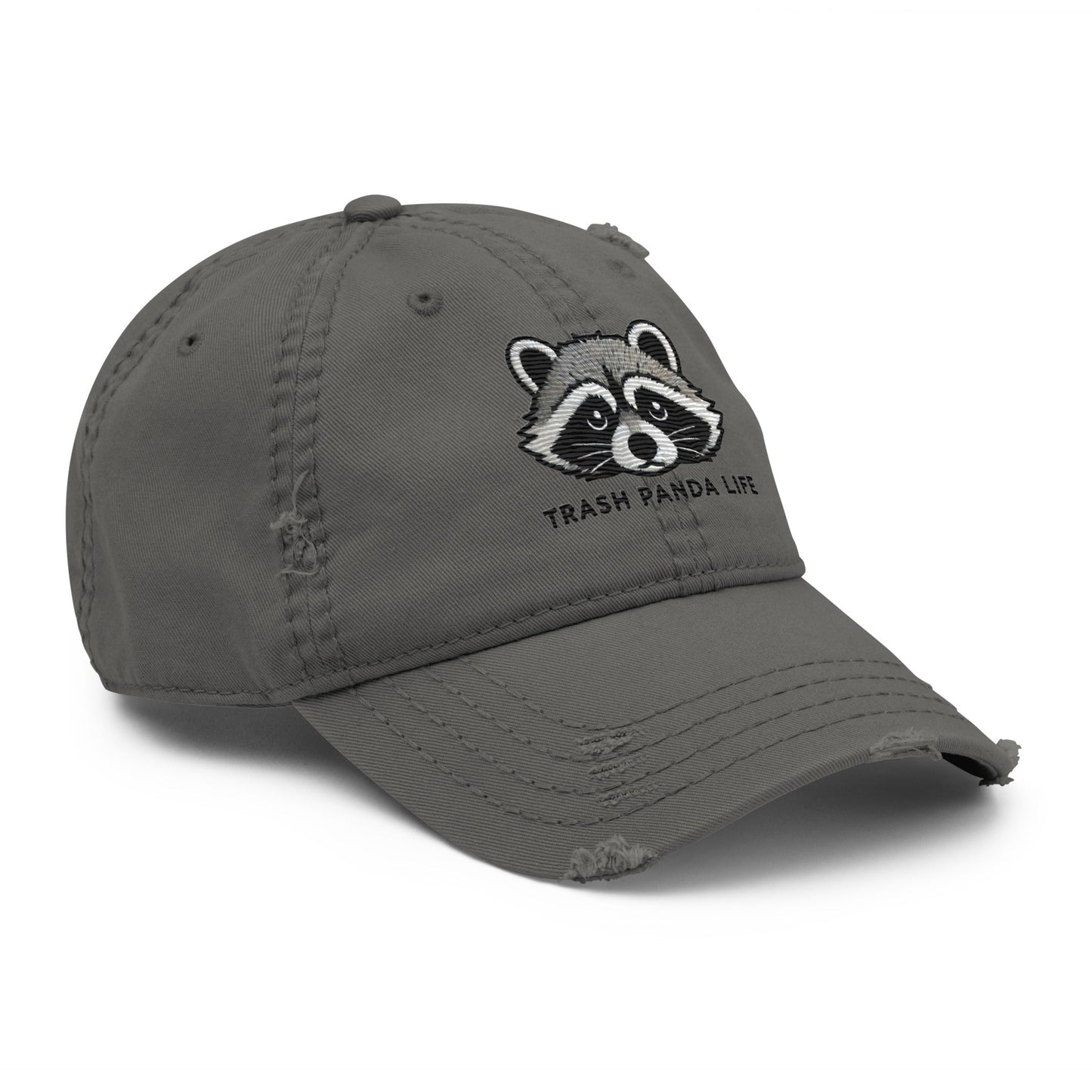 Embroidered Trash Panda Life Distressed Dad Hat – Edgy & Fun Wildlife Funny Stylish Hat