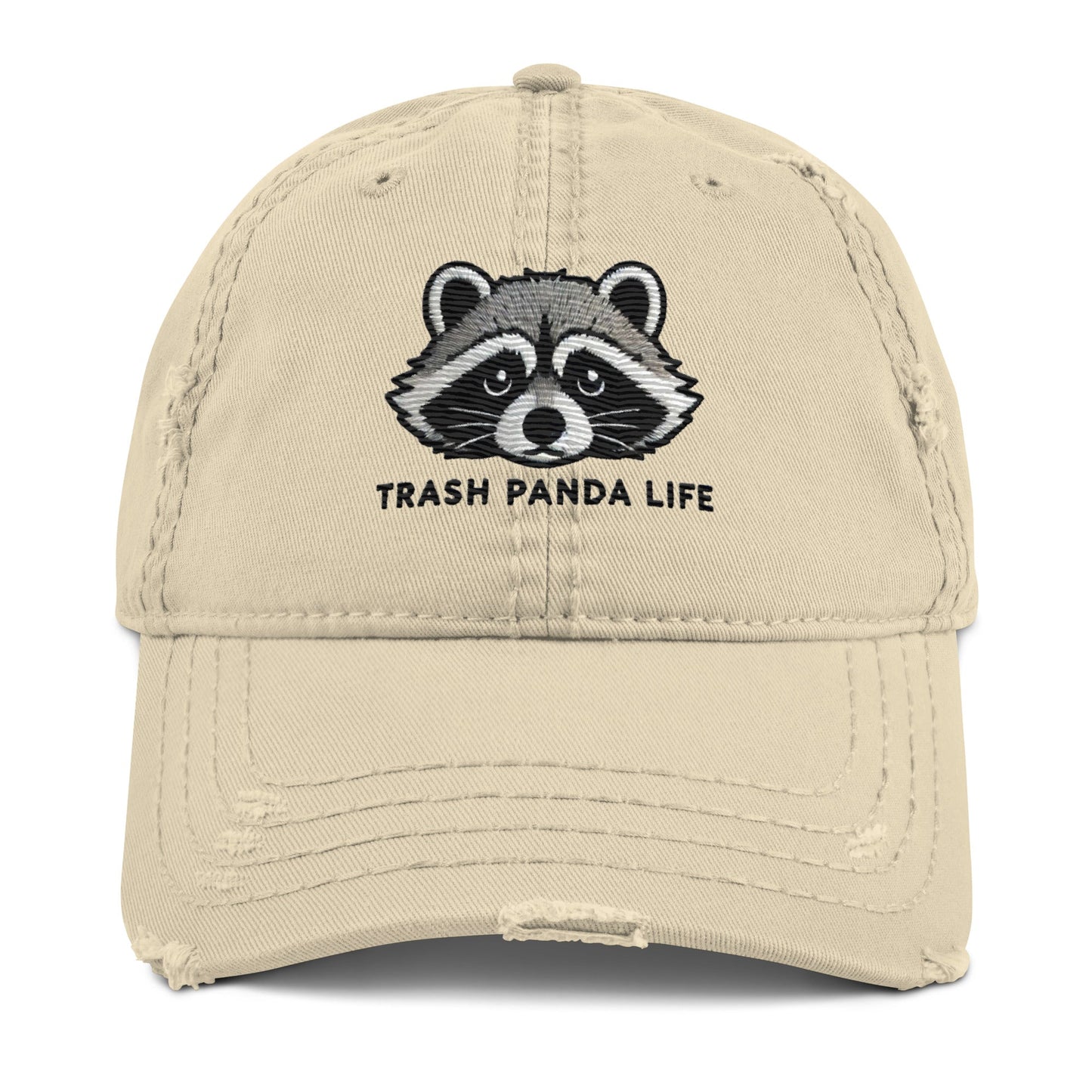 Embroidered Trash Panda Life Distressed Dad Hat – Edgy & Fun Wildlife Funny Stylish Hat