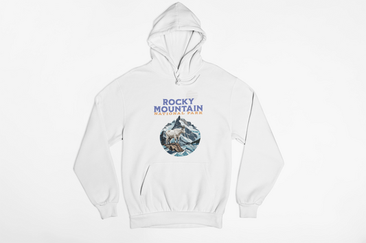 Rocky Mountain National Park Mountain Goat hoodie Wildlife Adventure sweatshirt