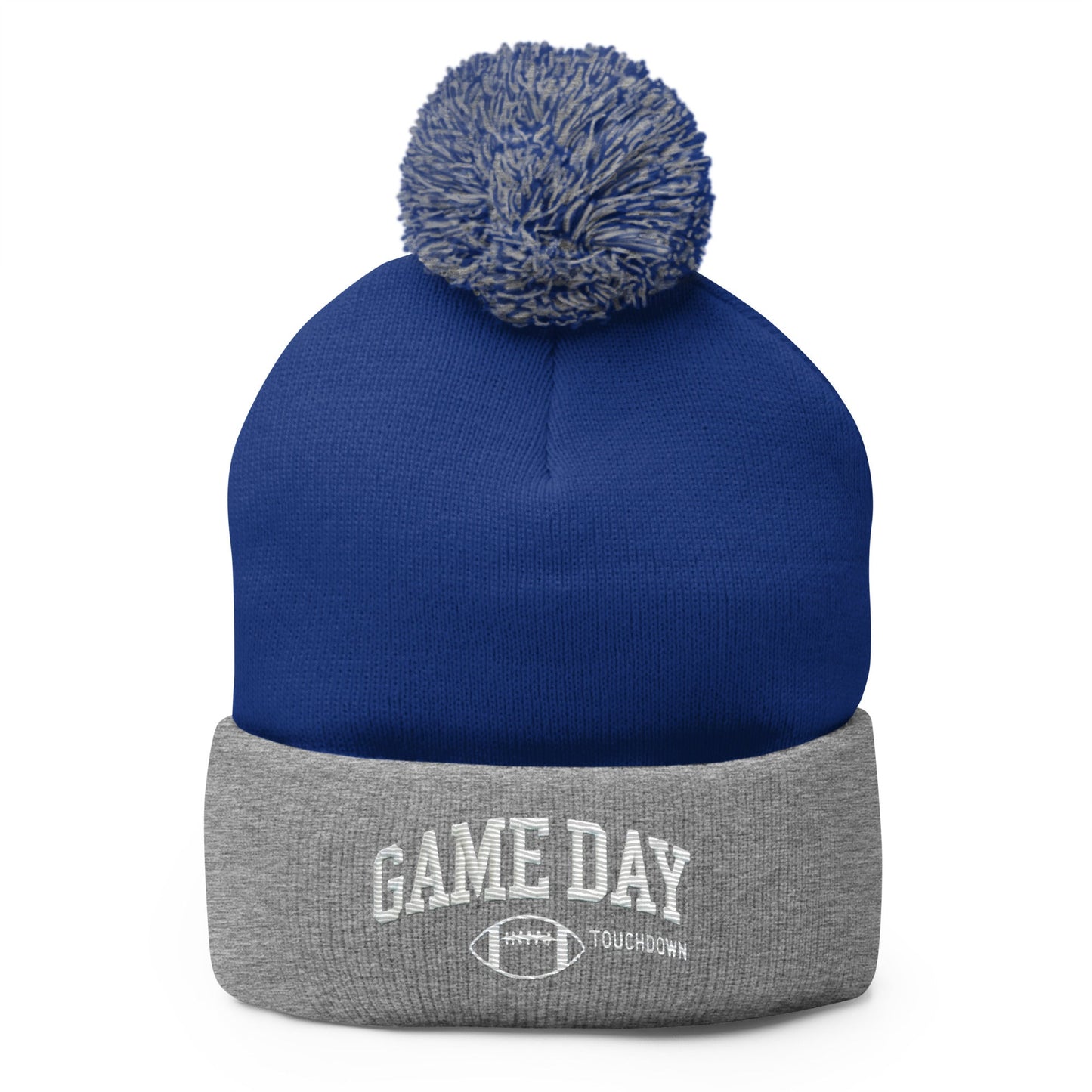 Gameday Embroidered Pom-Pom Beanie