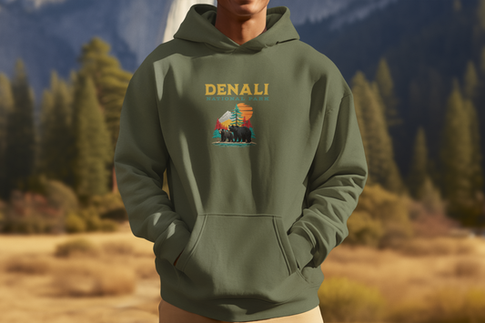 Denali National Park Bears hoodie Wildlife Adventure Tee for Outdoor Enthusiasts