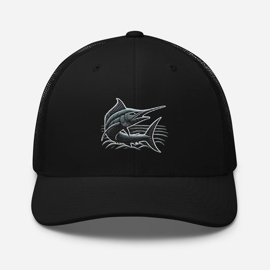 The Great Catch Embroidered Marlin Trucker Cap