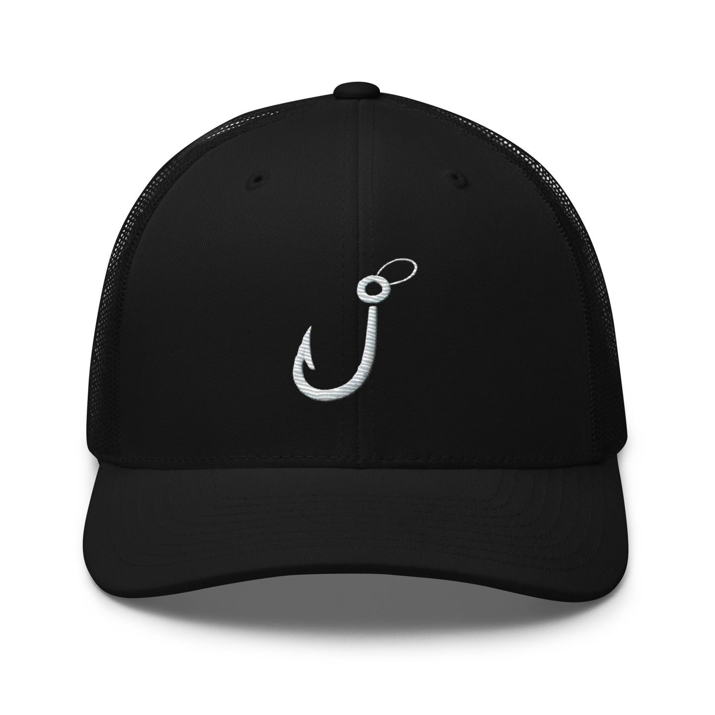 Embroidered Fishing Hook Trucker Cap