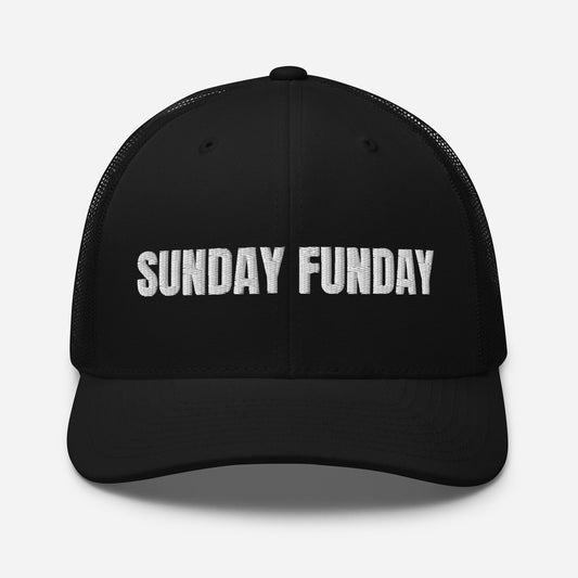 Sunday Funday Embroidered Trucker Cap